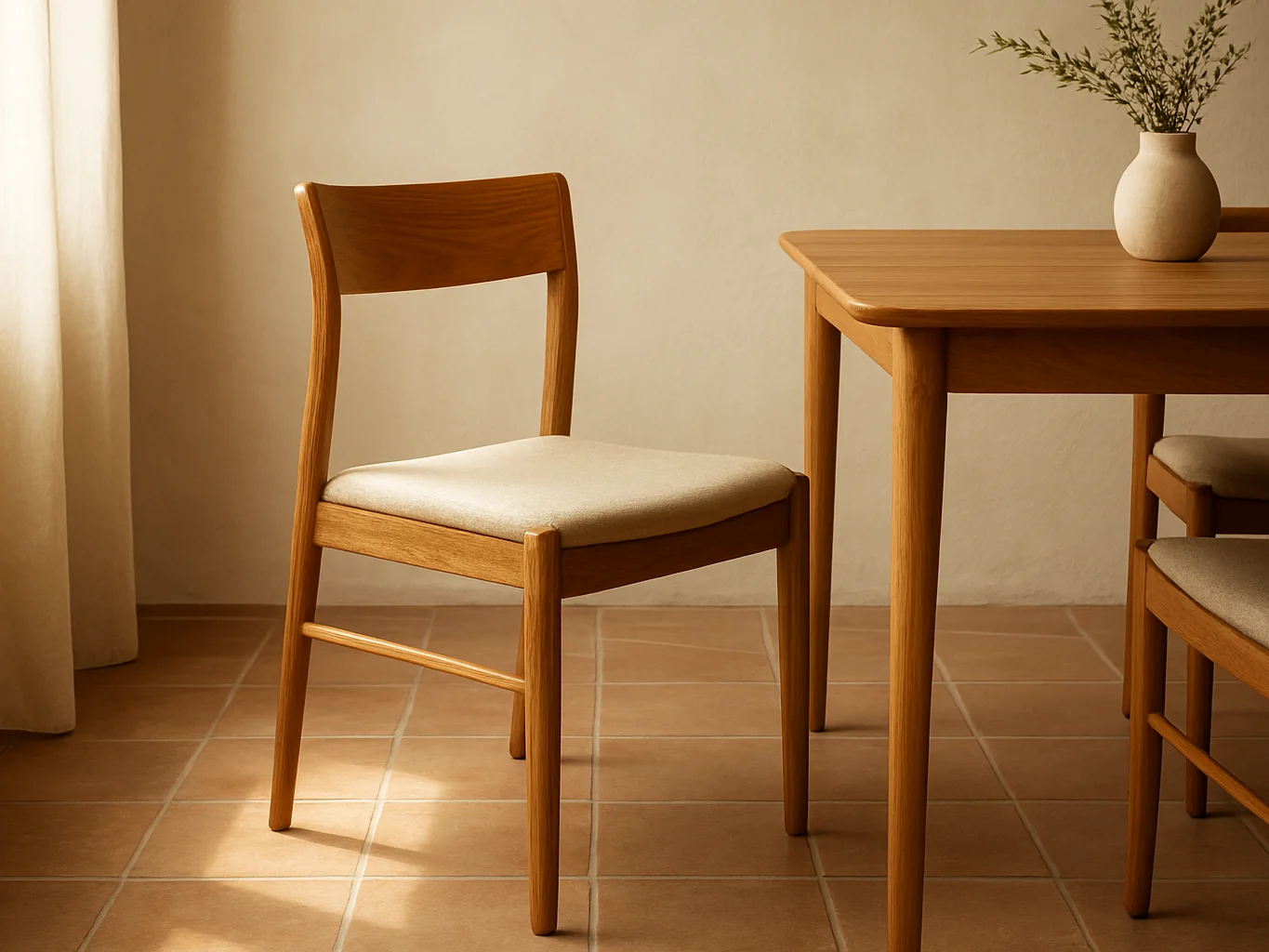 Fotografía editorial de producto: silla de madera de roble con as